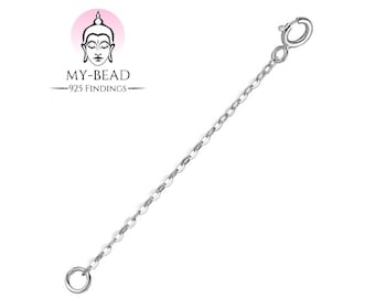 My-Bead 925 Sterling Silver Extension Chains for Necklaces and Bracelets Securing Chains DIY