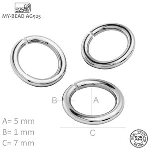 My-Bead Binderinge offen 925 Sterling Silber verschiedene Größen für die Schmuckherstellung DIY Bild 7