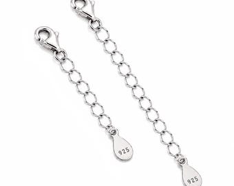 925 Sterling Silver Extension Chains 5cm / 7cm – Chain Extender for Necklaces & Bracelets – DIY Jewelry Repair