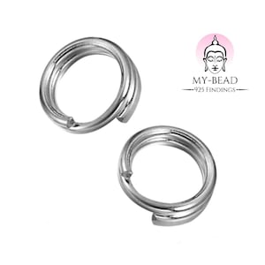 My-Bead solid jump rings 925 sterling silver nickel-free hypoallergenic split rings double DIY