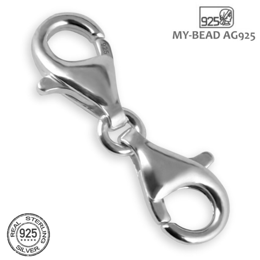 MyBead basic double lobster claw clasp XS 19mm 925 sterling Etsy