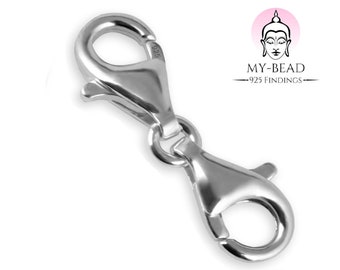 My-Bead basic double lobster claw clasp XS 19mm 925 sterling silver nickelfree for bracelets and necklaces DIY