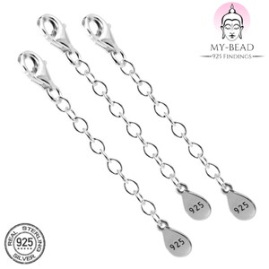My-Bead catena di estensione con moschettone Argento 925 senza nichel sterling per bracciali e collane alta qualità da gioielliere DIY immagine 7