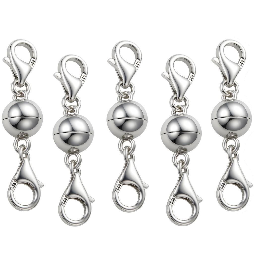 My-Bead Magnetverschluss 925 Silber 8mm - Für Ketten & Armbänder, DIY Schmuck, Nickel-frei
