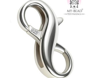 My-Bead double clasp Infinity 925 Sterling Silver for bracelets and necklaces Jewelers- Quality DIY