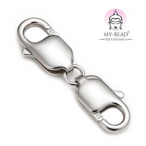 My-Bead Forniture per gioielli di ricambio e riparazione con moschettone doppio da 25 mm in argento 925