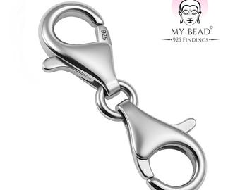 My-Bead basic double lobster claw clasp XS 19mm 925 sterling silver nickelfree for bracelets and necklaces DIY