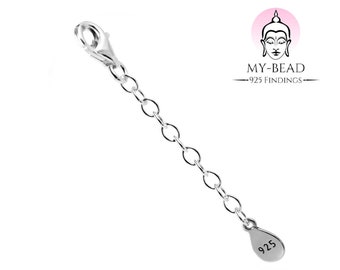 My-Bead catena di estensione con moschettone Argento 925 senza nichel sterling per bracciali e collane alta qualità da gioielliere DIY
