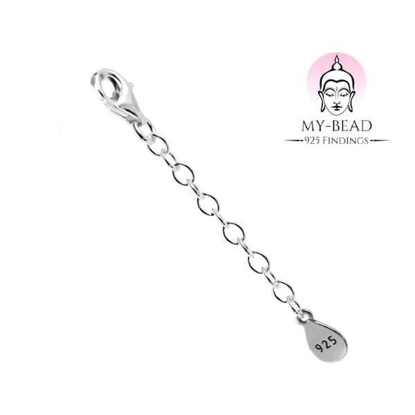 My-Bead catena di estensione con moschettone Argento 925 senza nichel sterling per bracciali e collane alta qualità da gioielliere DIY