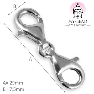 My-Bead double mousqueton véritable argent sterling 925 fermoirs interchangeables pour bracelets et colliers fermoirs de bijoux 29mm