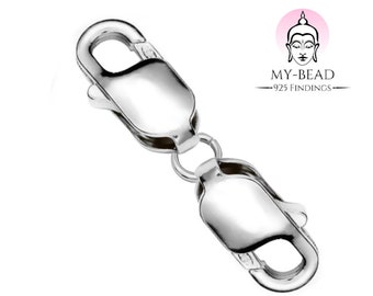 My-Bead solid 925 sterling silver basic double lobster clasp 25mm for bracelets and necklaces DIY