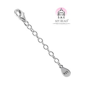 My-Bead Verlängerungskette 925 Sterling Silber Sicherungskette für Halsketten Armbänder Fußkettchen basteln Kettenverlängerung DIY