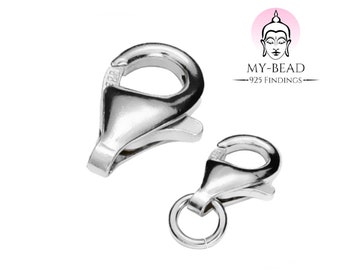 My-Bead karabijnhaaksluitingen echte 925 sterling zilveren sieradensluitingen alle gangbare maten karabijnhaken inclusief ringetjes DIY