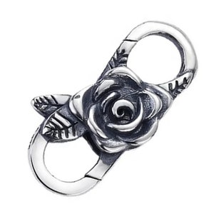 My-Bead double clasp rose 925 Sterling Silver for bracelets and necklaces Jewelers- Quality