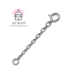My-Bead feine Verlängerungskette 925 Sterling Silber für Halsketten und Armbänder Sicherungskette DIY