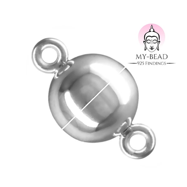 My-Bead Fermoirs magnétiques 8 mm Boule vierge en argent sterling 925 Fabrication de bijoux DIY