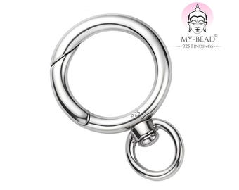 My-Bead Spring Clasp with Swivel Eyelet 20mm 925 Sterling Silver Spring Buckles Carabiner for Necklaces DIY