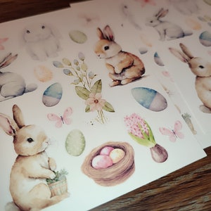 Pegatinas de Pascua vinilo impermeable | Scrapbooking de hojas de pegatinas de Pascua