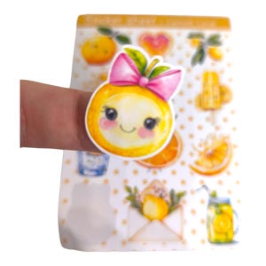 Adesivi di frutta estiva Kawaii Limone | Foglio di adesivi per planner e decorazioni per Bullet Journal