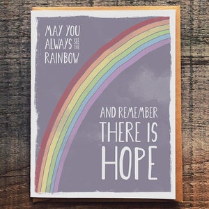 Rainbow Hope Encouragement Card: Sympathy Gift