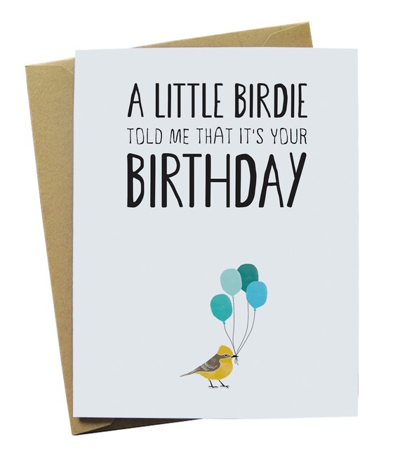Biglietto Auguri Compleanno Con Uccellino E Campo Da Golf - A Little Birdie Told Me It's Your Birthday