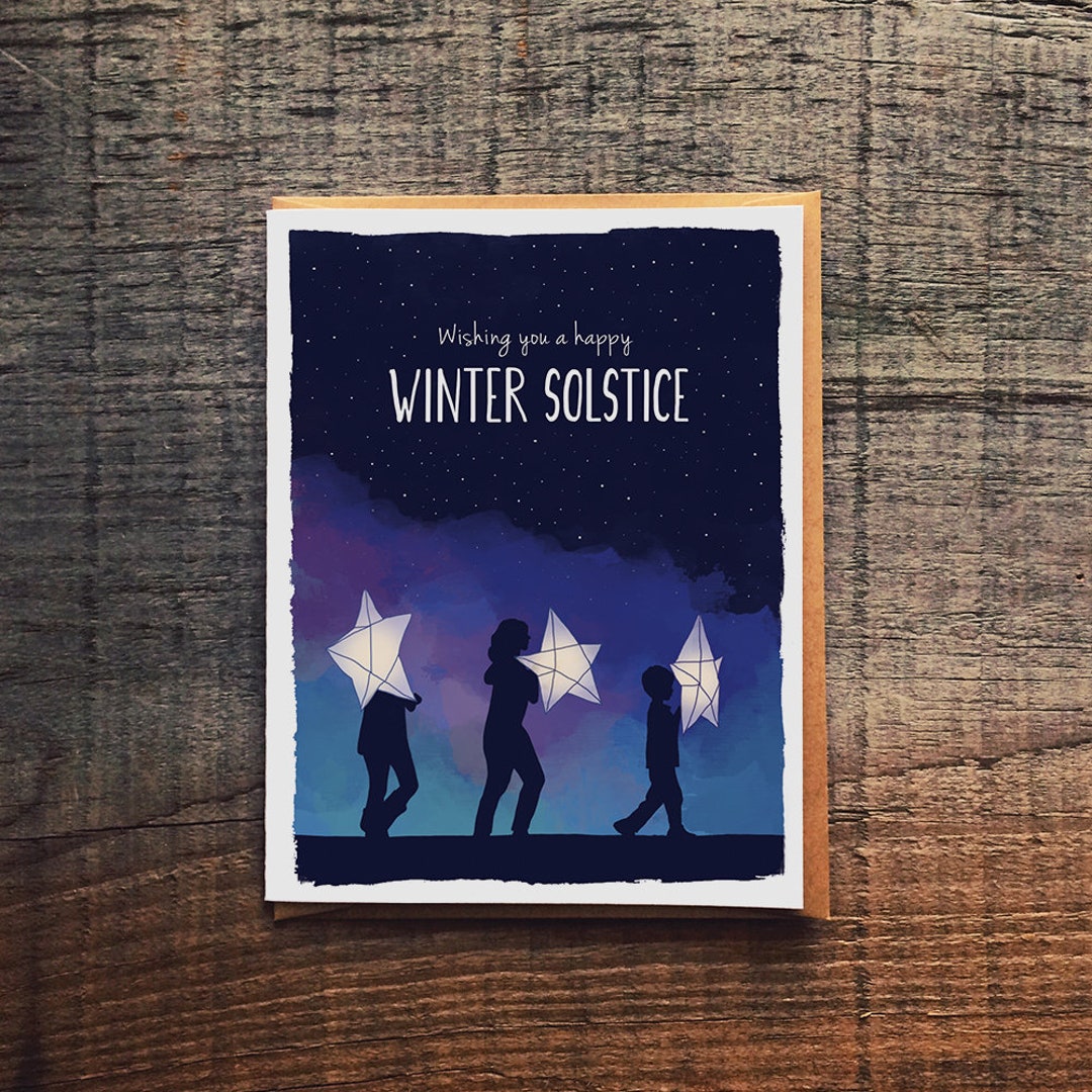 Wishing You A Happy Winter Solstice - Seasonal Greeting Card - Etsy