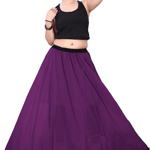 Half Circle Chiffon Skirt | Flamenco Fusion Dance Skirt | Elegant Ruffle Practice & Stage Wear | Easy Flowy Chiffon Half Circle Skirt C13