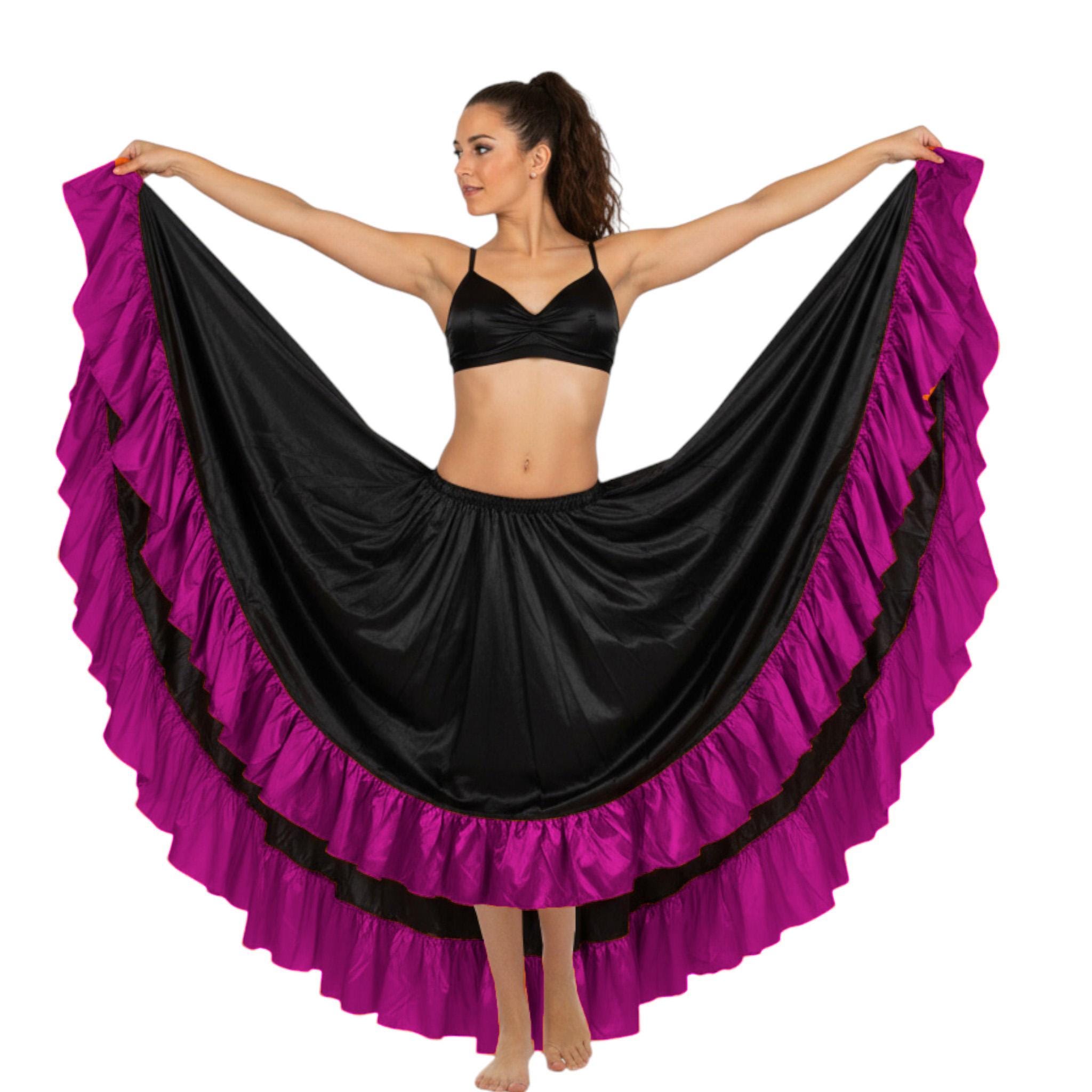 ベリーダンス　トライバルフュージョン　紫色 M　マーメイドスカート　フラメンコ Skirt dance flamenco - Etsy 日本