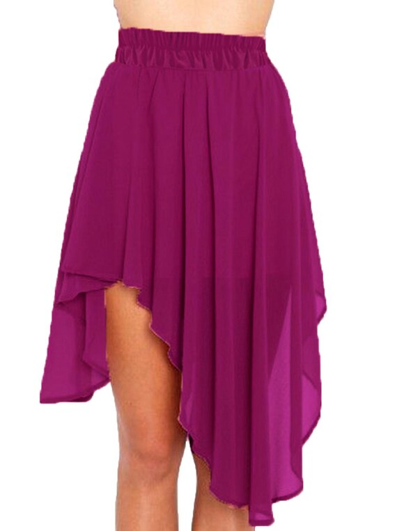 High low skirt chiffon hotsell