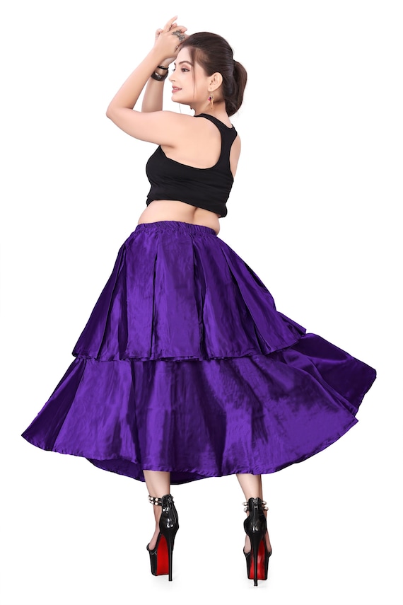 Mid length satin skirts dresses deals