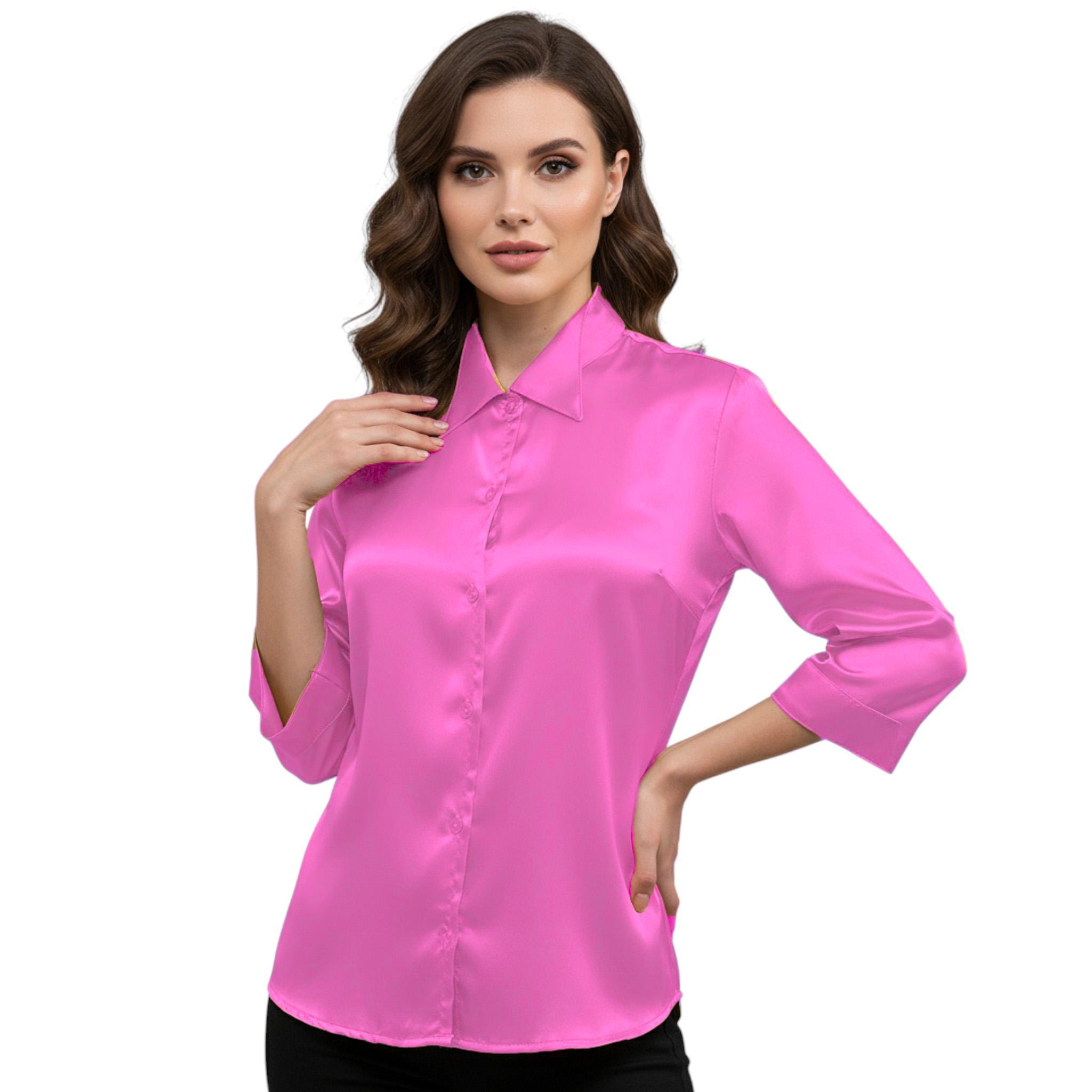satin dress shirt womens DaisySilk 22 Momme Silk Button Up Shirt for Women Long Sleeve- Classic Office Wear Violet / M