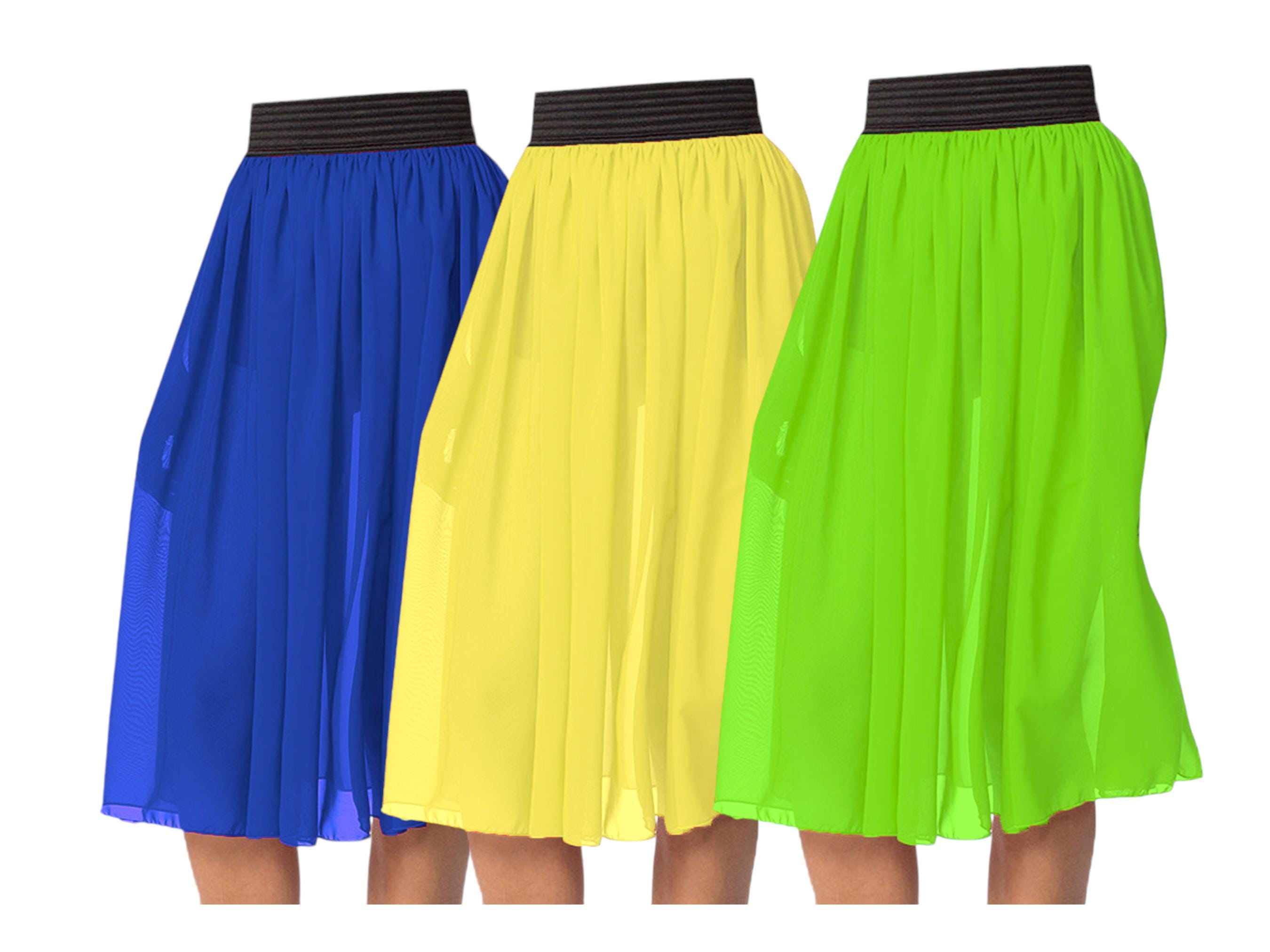 Coral Chiffon Skirt UK