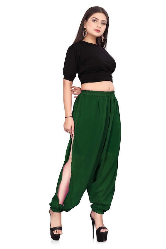 Chiffon Side Slit Harem Pants | Girls' Gypsy, Aladdin, & Belly