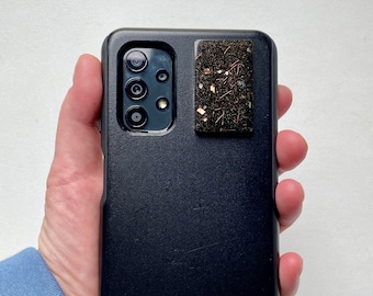XL Orgonite EMF Shield for Cell Phones, Tablets and Electronic Devices; EMF Protector with Elite Shungite C60 Fullerene and Black Tourmaline