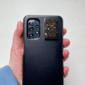 XL Orgonite EMF Shield for Cell Phones, Tablets and Electronic Devices; EMF Protector with Elite Shungite C60 Fullerene and Black Tourmaline