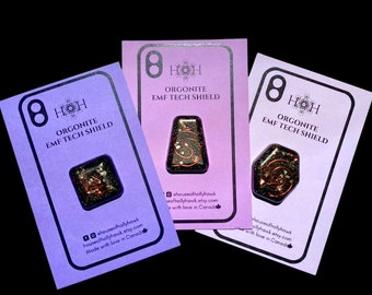 Limited Edition Orgonite EMF Shield for Cell Phone | Elite Shungite, Black Tourmaline OOAK