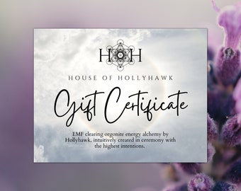 Shop Gift Certificate for House of Hollyhawk  |  Digital Gift Voucher, e Gift Card  |  The Perfect Last Minute Gift