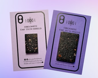 Orgonite EMF Shield Bundle: Shungite & Black Tourmaline Tech Protector