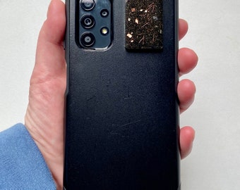 XL Orgonite EMF Shield for Cell Phones, Tablets and Electronic Devices; EMF Protector with Elite Shungite C60 Fullerene and Black Tourmaline