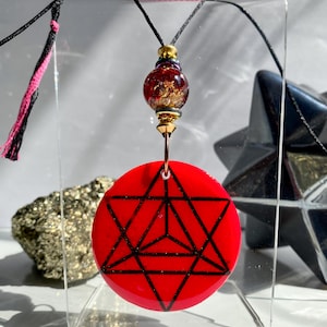 I Am Bold Merkaba Sacred Geometry Art Amulet Necklace