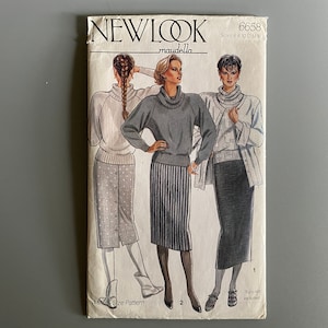 New Look Schnittmuster - Gerader Rock - 2 Längen - Größen - 6 - 16 / Hüfte 82cm - 103cm - Muster Nr. 6658 - Ungeschnitten