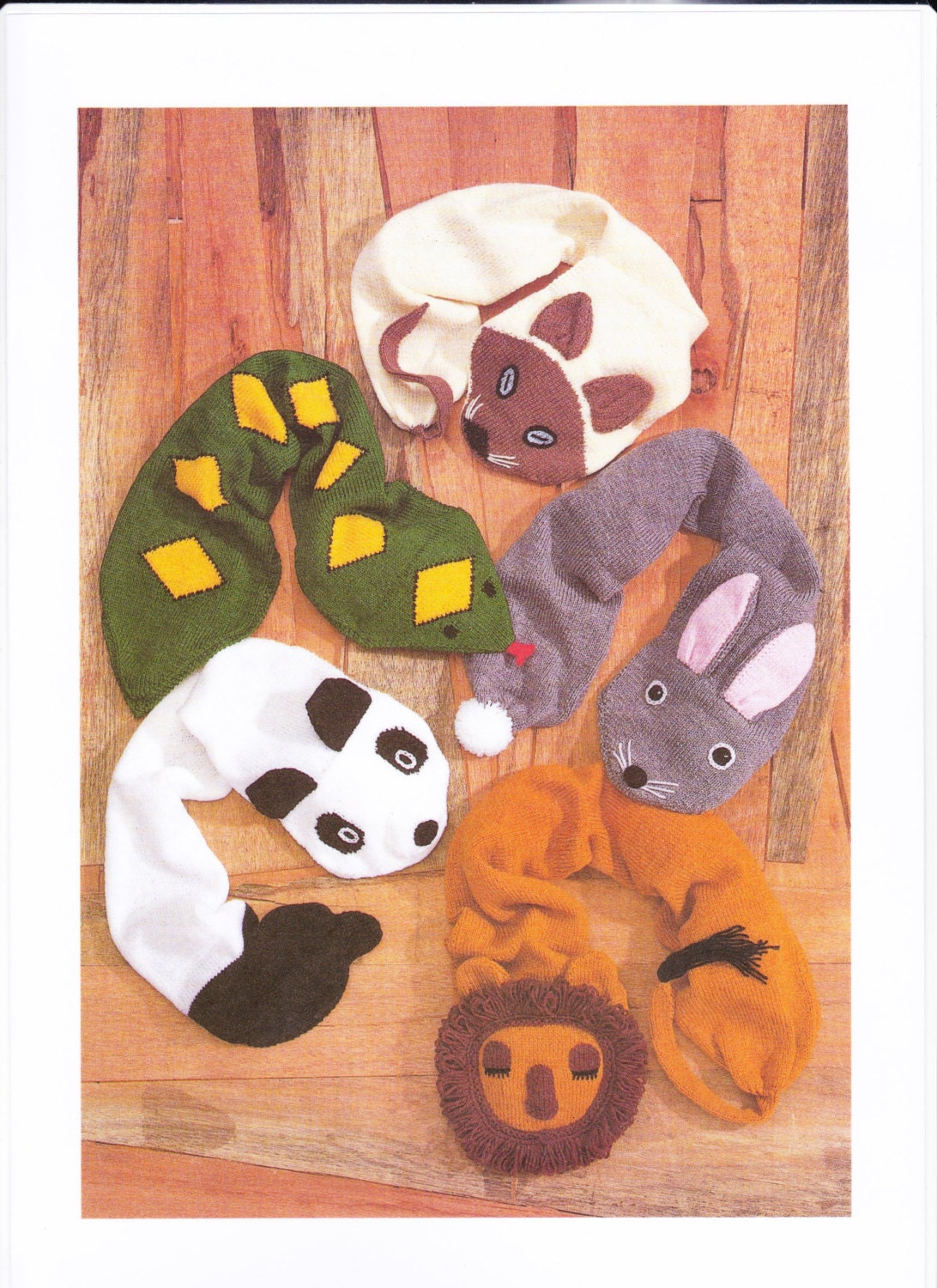 PDF Knitting Pattern. Children's Novelty Scarves in Double Etsy