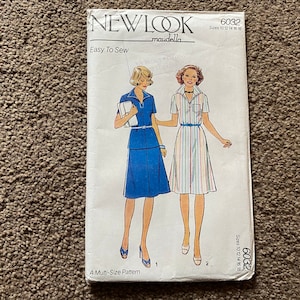 New Look Vintage Sewing Pattern - Skirt, Top & Dress - Sizes - 10 - 18 / Bust 83cm - 102cm - Pattern No. 6032 - Uncut
