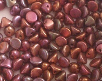 Button Beads 4 mm 1640 Purple Iris Gold 30 Pcs