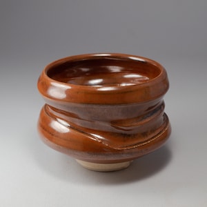 Pottery Cappuccino Cup. Brown Large Teabowl. Hand-thrown Ceramic Cup. Wabi Sabi Teabowl. Large Yunomi. Matcha Latte Cup.