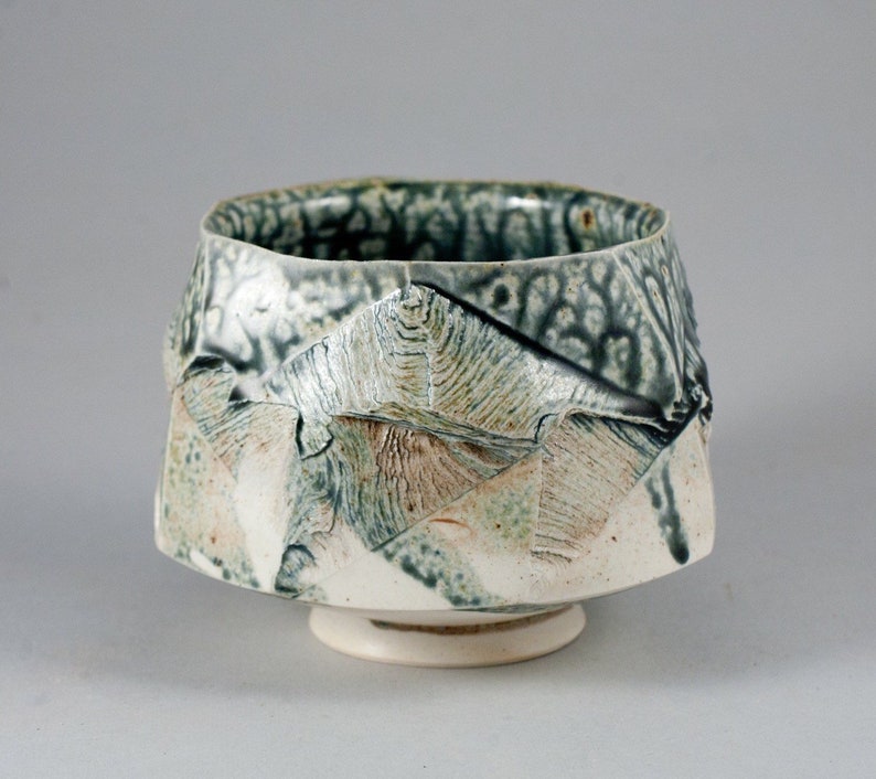 Wood Fired Trinket Dish with Blue Ash Glaze