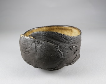 Wabi-sabi pottery cup no handle. Stoneware Yunomi Tea bowl.  Medium Unique Tea Bowl. Small Ceramic Tea Bowl.