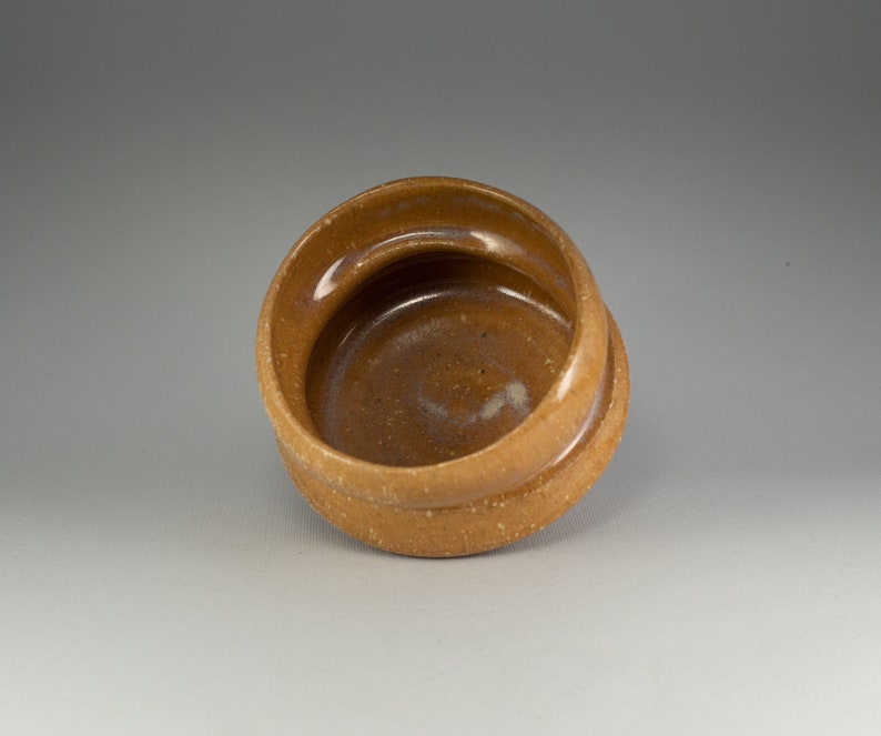 Pottery Cappuccino Cup. Brown Yellow Teabowl. Hand-thrown Ceramic Cup. Wabi Sabi Teabowl. Large Yunomi. Matcha Latte Cup. Stuio Pottery. image 3
