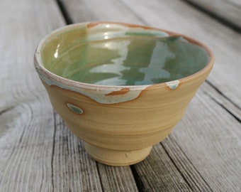 Turquoise Tea Bowl, Blue and Green Yunomi  by Paul Fryman