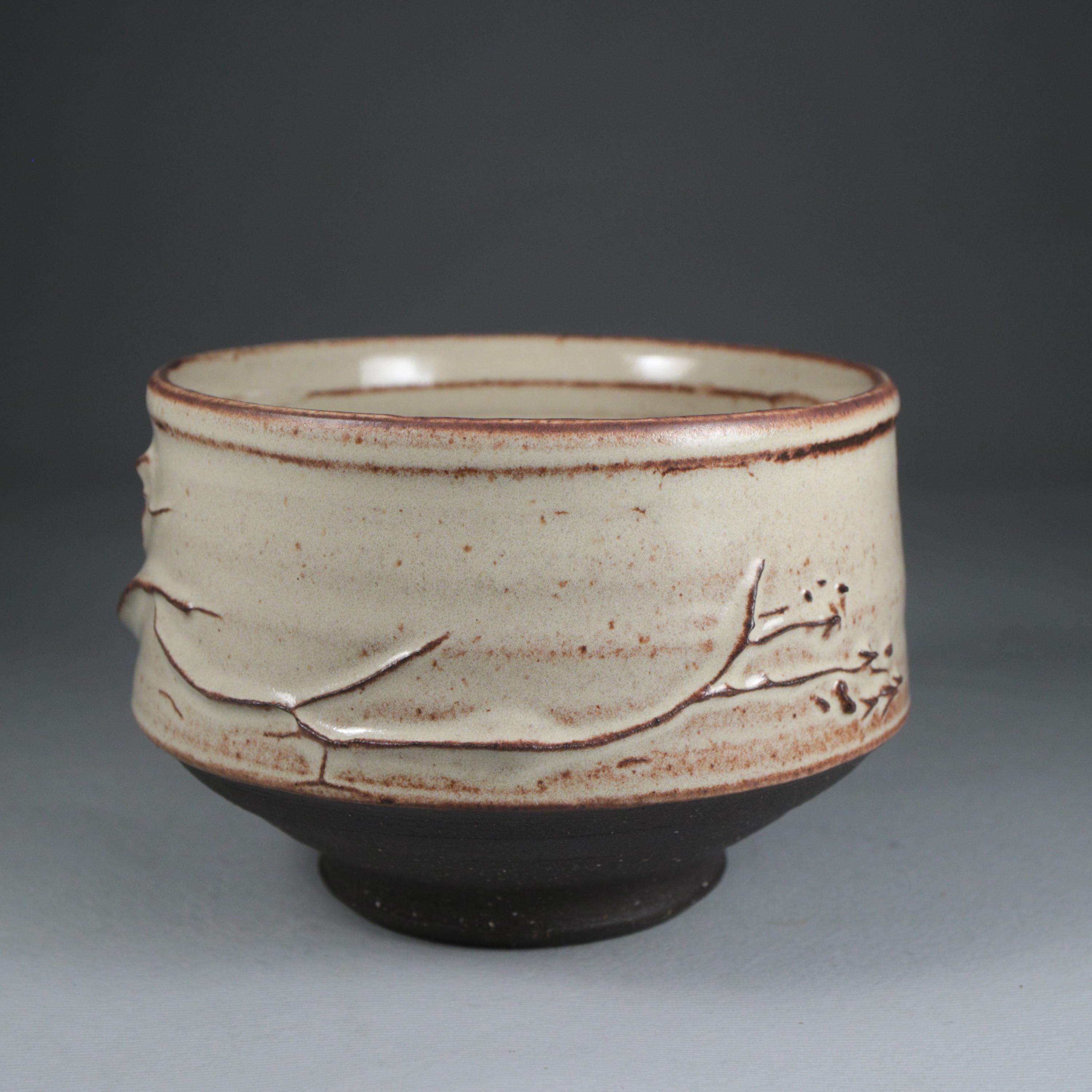 抹茶茶碗「早春」。抹茶好きの方への贈り物。茶道用陶器。抹茶碗